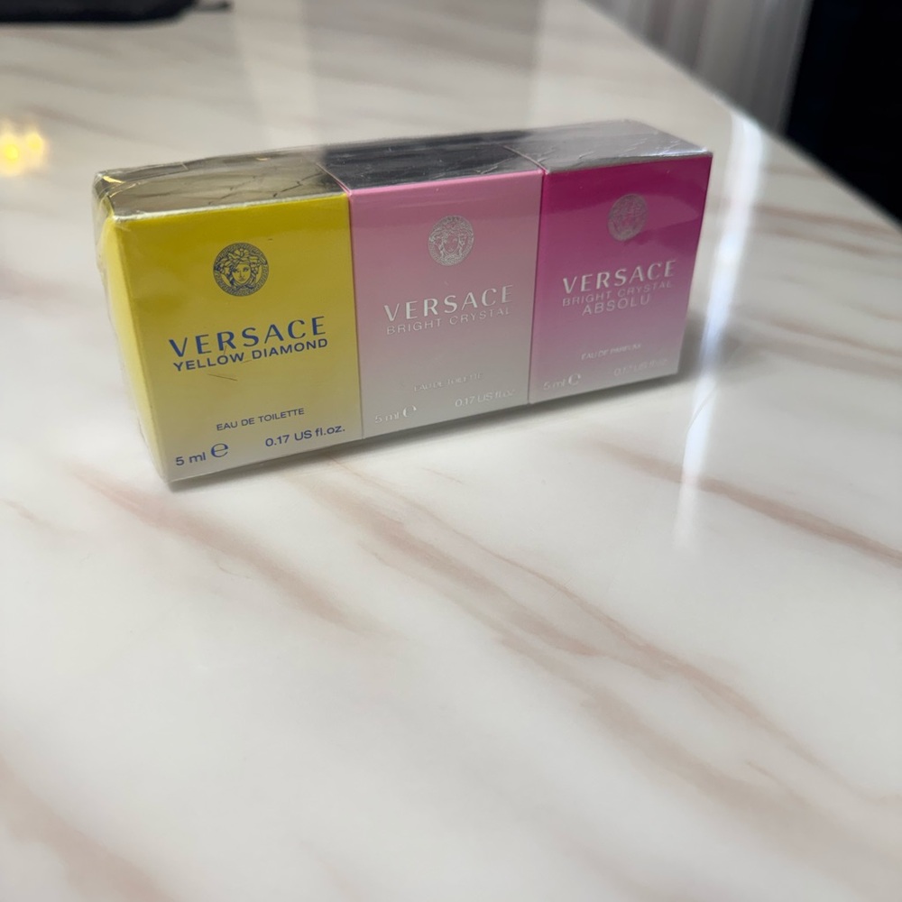 Versace Yellow and Pink Mini Perfume Trio